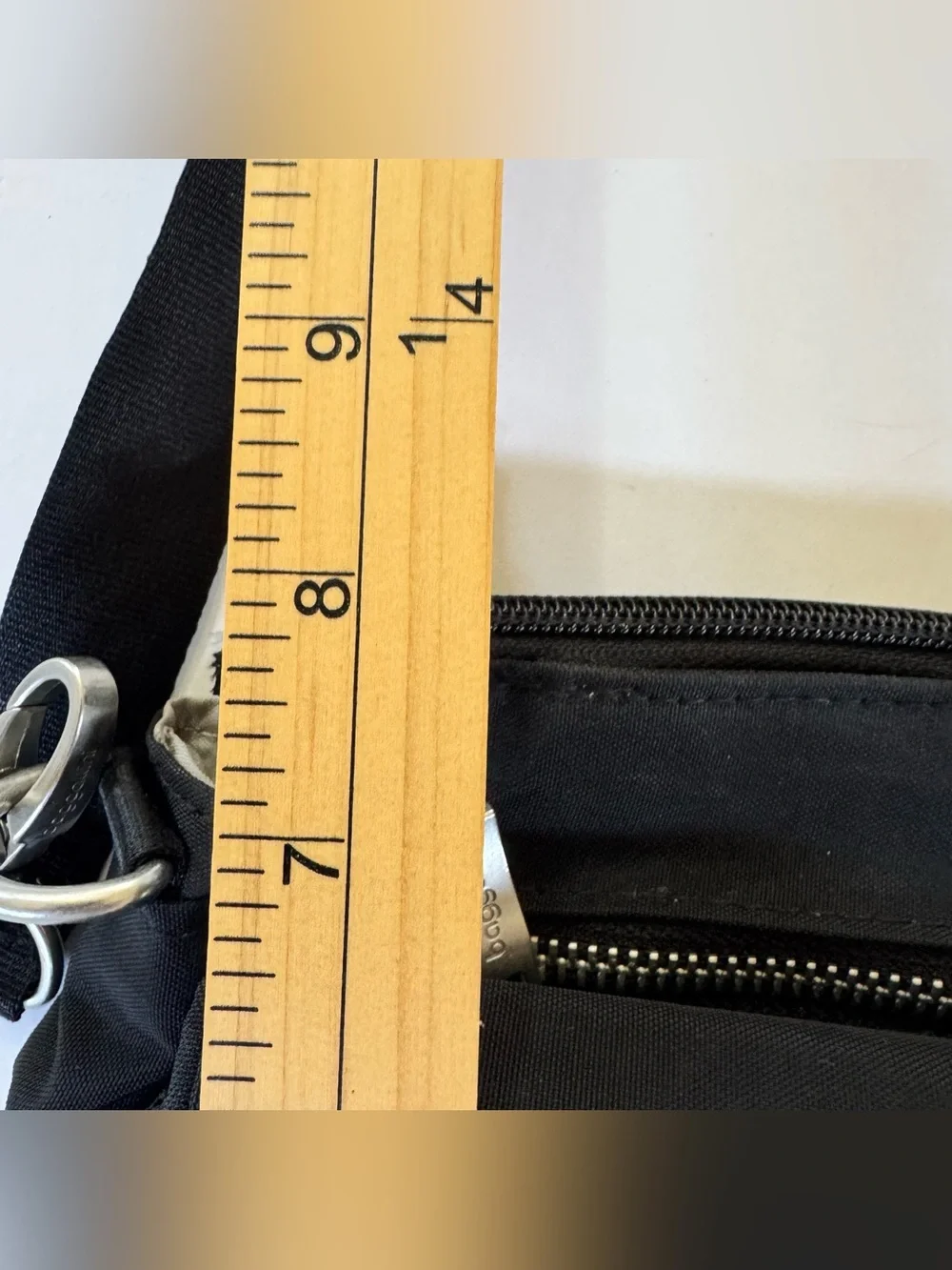 Baggallini Calais Black Nylon Crossbody Bag